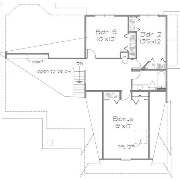 Sunbelt House Plan Second Floor - Mantilla Sunbelt Home 072D-0661 - Shop House Plans and More