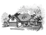 Modern House Plan Front of Home - Walter Country French Home 072D-0662 - Shop House Plans and More