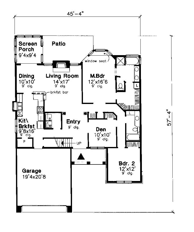 Traditional Home Plan First Floor 072D-0662