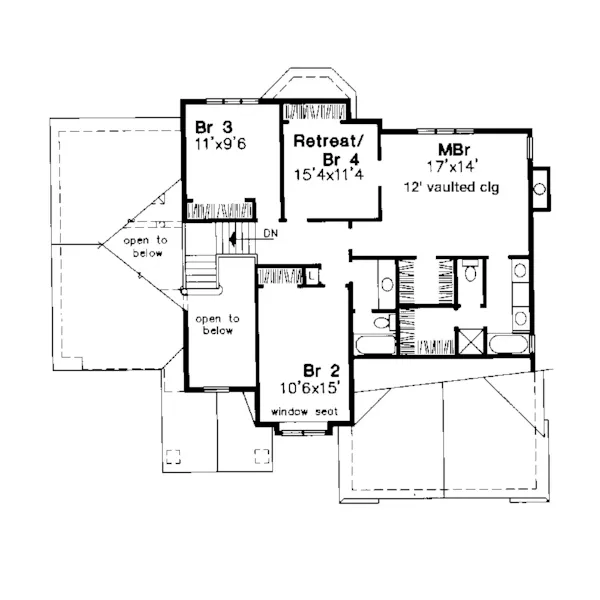 Traditional House Plan Second Floor - Ellis Prairie Two-Story Home 072D-0663 - Search House Plans and More