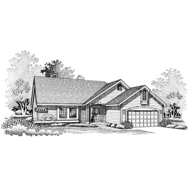 Country House Plan Front of Home - Spicewood Ranch Home 072D-0664 - Shop House Plans and More