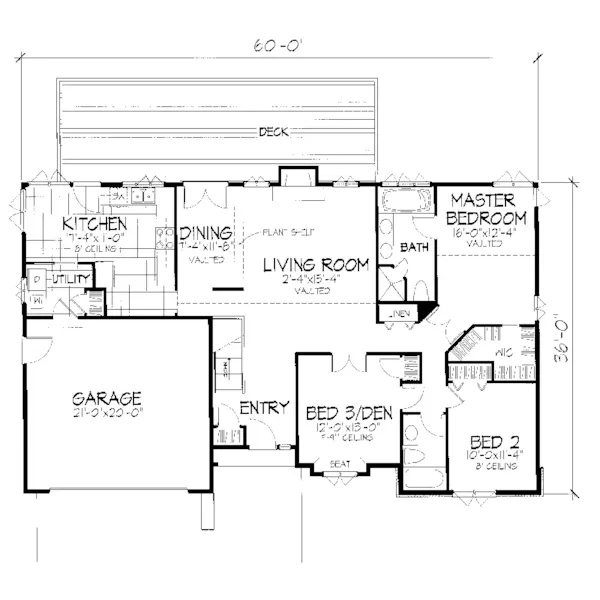 Traditional House Plan First Floor - Berry Hill One-Story Home 072D-0666 - Search House Plans and More