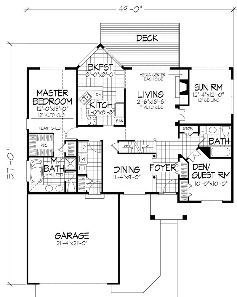 European House Plan First Floor - Nova European Home 072D-0669 - Shop House Plans and More