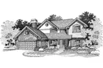 Country House Plan Front of Home - Rockhurst Hill Traditional Home 072D-0670 - Shop House Plans and More