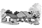Sunbelt House Plan Front of Home - Emory Place Sunbelt Home 072D-0672 - Search House Plans and More