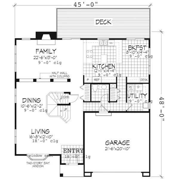 Modern House Plan First Floor - Glen Woods Luxury Home 072D-0677 - Search House Plans and More