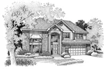 Traditional House Plan Front of Home - Glen Woods Luxury Home 072D-0677 - Search House Plans and More