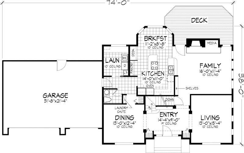 European House Plan First Floor - Anissa European Home 072D-0681 - Search House Plans and More