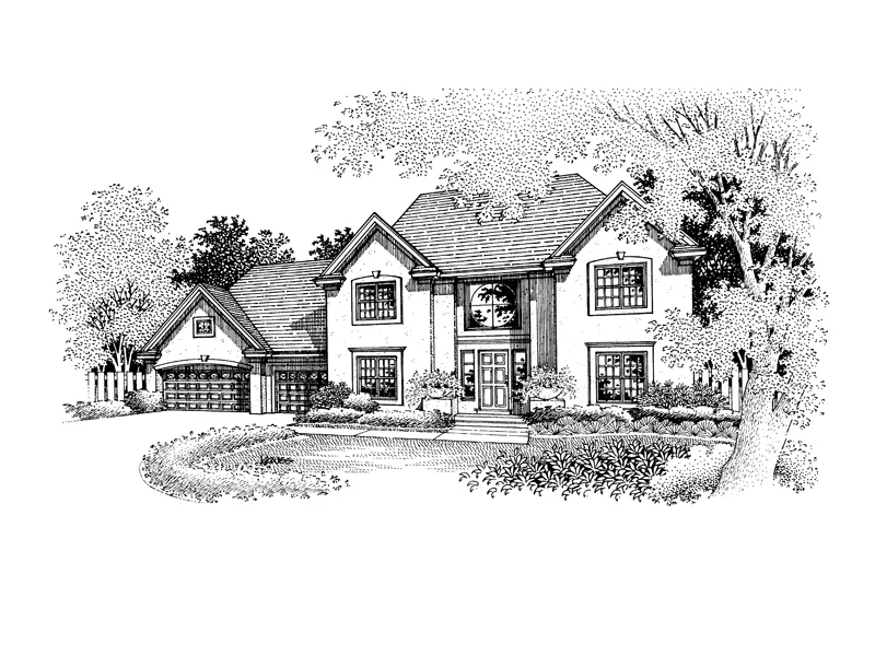 European House Plan Front of Home - Anissa European Home 072D-0681 - Search House Plans and More