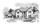 European House Plan Front of Home - Anissa European Home 072D-0681 - Search House Plans and More