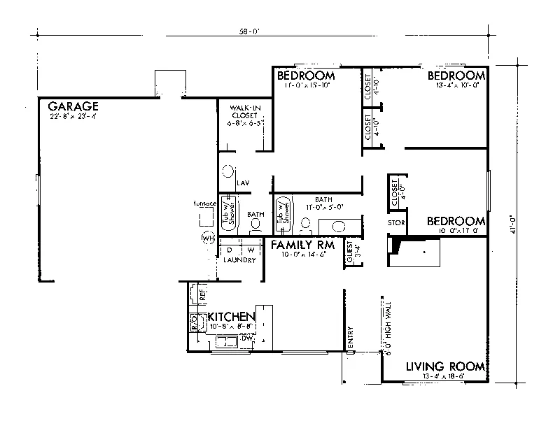 Modern House Plan First Floor - Drake Contemporary Home 072D-0688 - Search House Plans and More