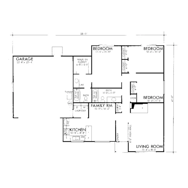 Modern House Plan First Floor - Drake Contemporary Home 072D-0688 - Search House Plans and More