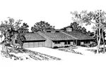Traditional House Plan Front of Home - Drake Contemporary Home 072D-0688 - Search House Plans and More