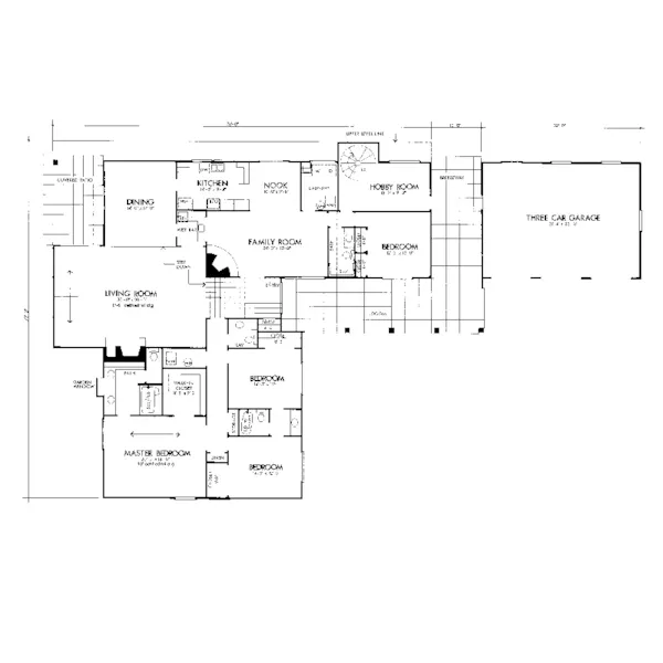 Southern House Plan First Floor - Collins Ridge Spanish Home 072D-0692 - Search House Plans and More