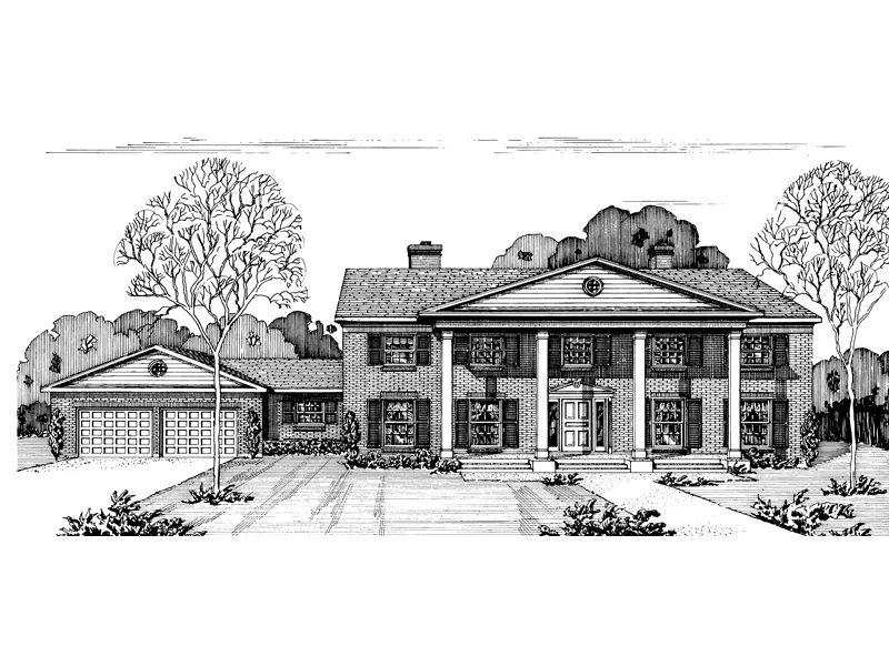 Southern House Plan Front of Home - Susan Place Colonial Home 072D-0693 - Shop House Plans and More