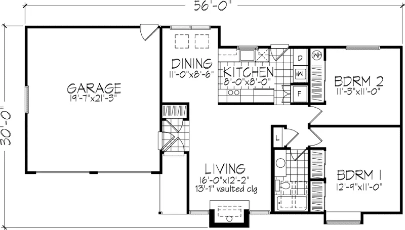 Vacation House Plan First Floor - Sioux Falls Vacation Cabin Home 072D-0700 - Shop House Plans and More