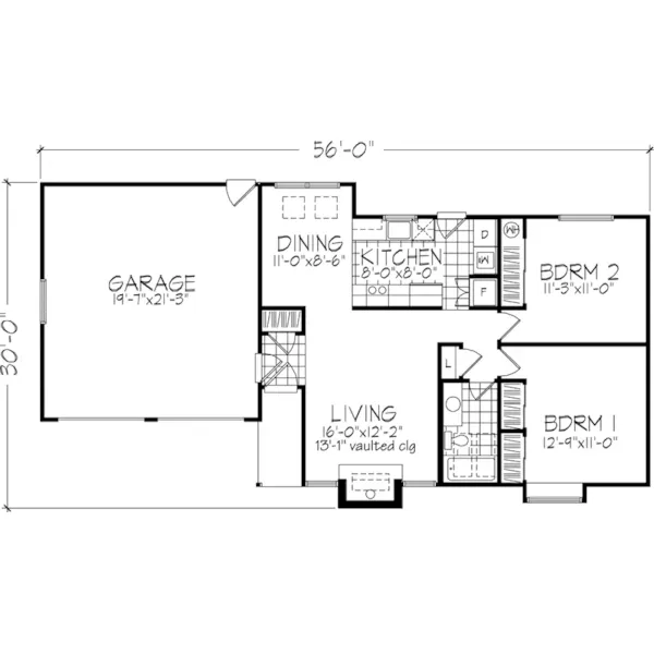 Vacation House Plan First Floor - Sioux Falls Vacation Cabin Home 072D-0700 - Shop House Plans and More