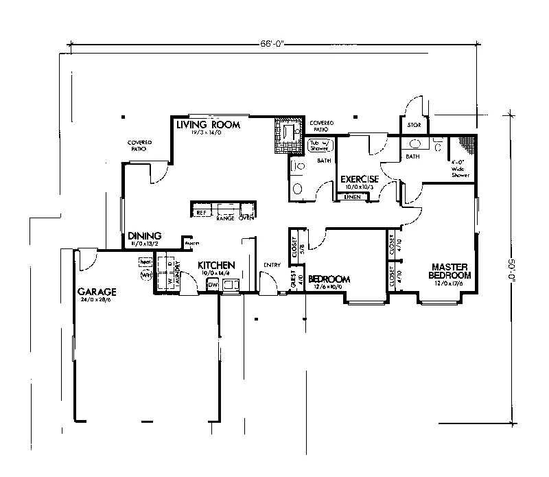 Ranch House Plan First Floor - Margaretta Ranch Home 072D-0701 - Shop House Plans and More