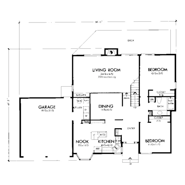 Traditional House Plan First Floor - Eason Traditional Country Home 072D-0702 - Search House Plans and More