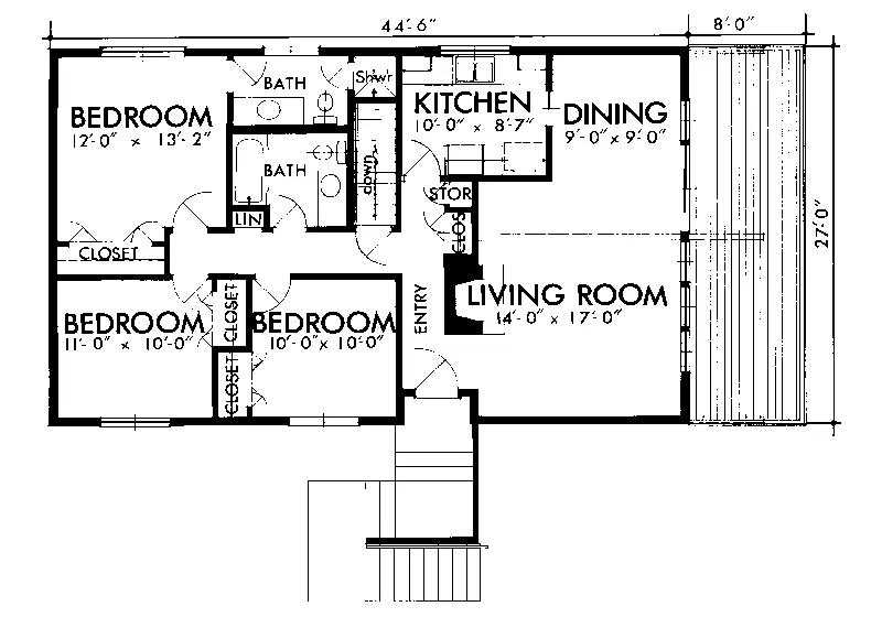 Traditional House Plan First Floor - Pitman Lake Home 072D-0707 - Shop House Plans and More