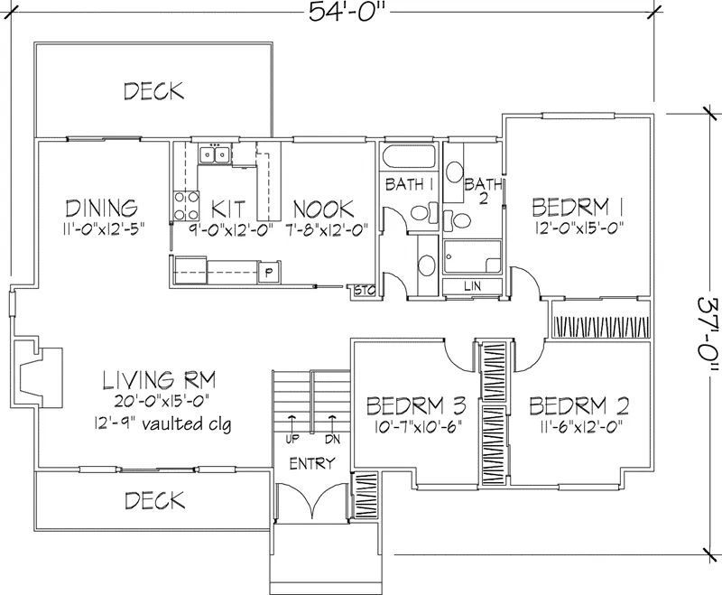 Modern House Plan First Floor - Tandy Park Contemporary Home 072D-0711 - Shop House Plans and More