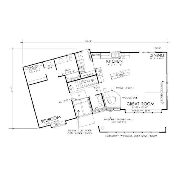 Southern House Plan First Floor - Baran Contemporary Country Home 072D-0717 - Search House Plans and More