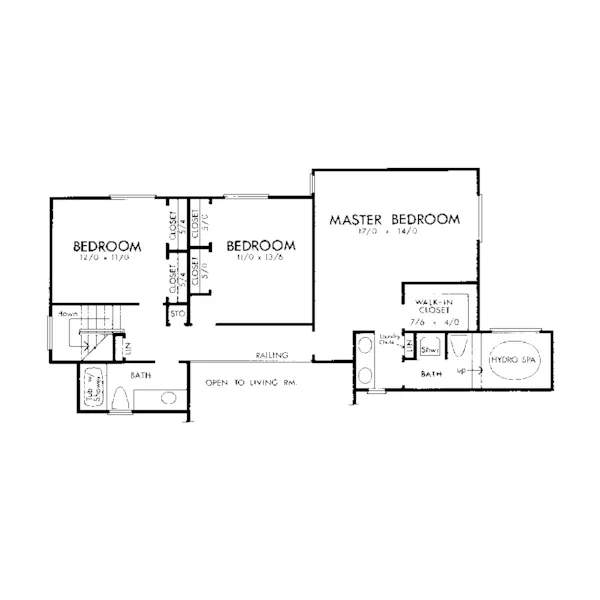 Traditional House Plan Second Floor - Clark Hollow Country Home 072D-0718 - Search House Plans and More