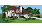 Traditional House Plan Front of Home - Clark Hollow Country Home 072D-0718 - Search House Plans and More