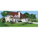 Traditional House Plan Front of Home - Clark Hollow Country Home 072D-0718 - Search House Plans and More