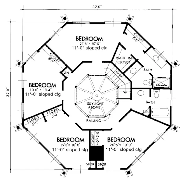 Rustic House Plan Second Floor - Carlingford Vacation Home 072D-0721 - Search House Plans and More