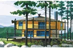 Lake House Plan Front of Home - Carlingford Vacation Home 072D-0721 - Search House Plans and More