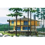 Rustic House Plan Front of Home - Carlingford Vacation Home 072D-0721 - Search House Plans and More