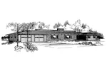 Southern House Plan Front of Home - Dodge Hollow Ranch Home 072D-0722 - Search House Plans and More