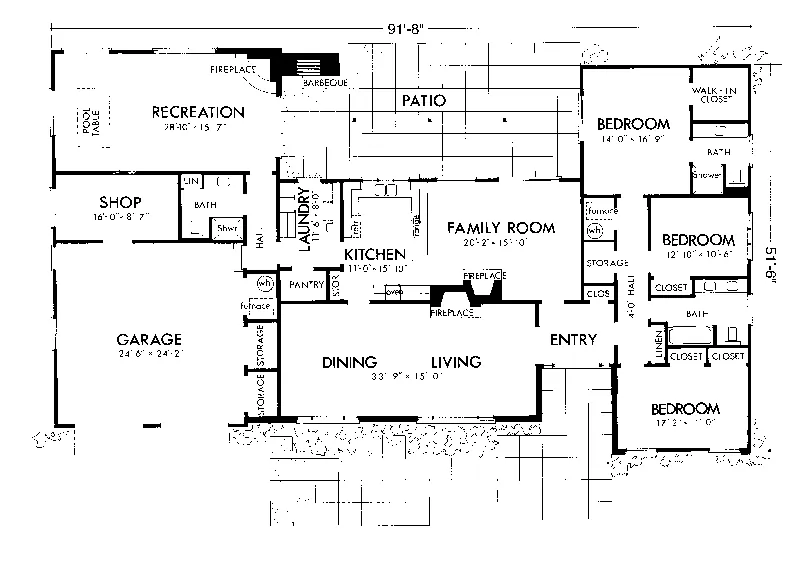 Southern House Plan First Floor - Summerhouse Rustic Home 072D-0723 - Shop House Plans and More