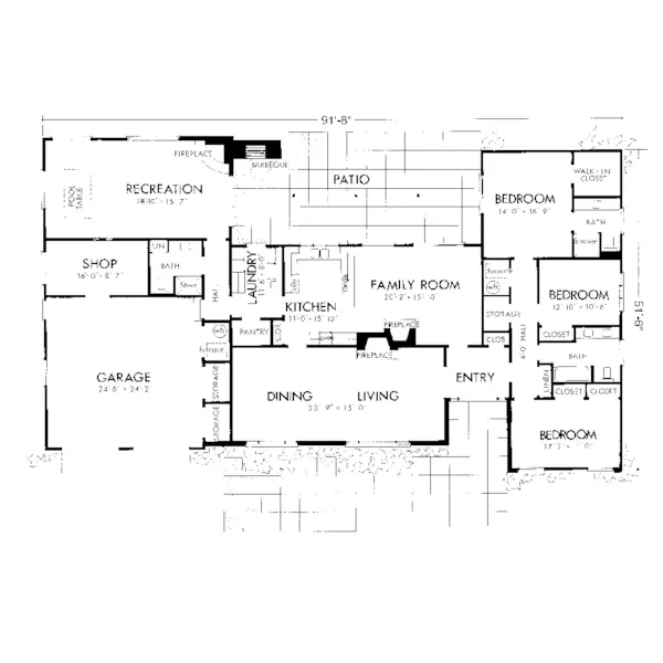 Country House Plan First Floor - Summerhouse Rustic Home 072D-0723 - Shop House Plans and More