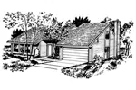 Contemporary House Plan Front of Home - Lydia Hollow Modern Home 072D-0726 - Shop House Plans and More