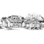 Country House Plan Front of Home - Carlow Ranch Home 072D-0729 - Search House Plans and More