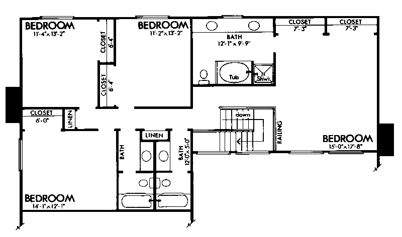 Southern House Plan Second Floor - Deer Creek Spanish Style Home 072D-0730 - Search House Plans and More