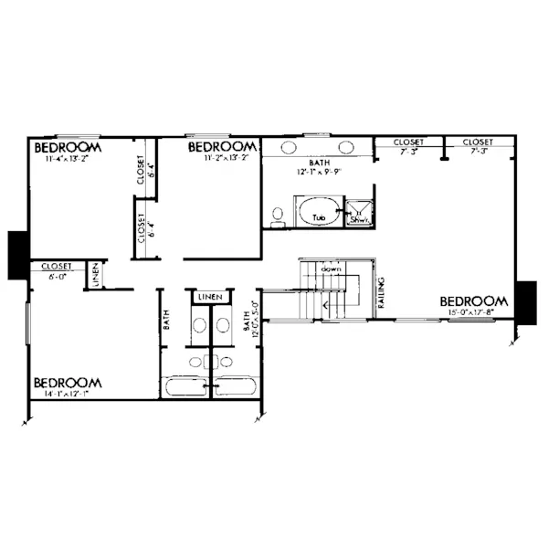 Southern House Plan Second Floor - Deer Creek Spanish Style Home 072D-0730 - Search House Plans and More