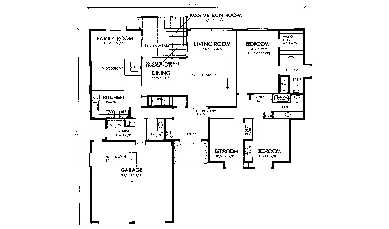 Traditional House Plan First Floor - Crider Creek Ranch Home 072D-0731 - Search House Plans and More