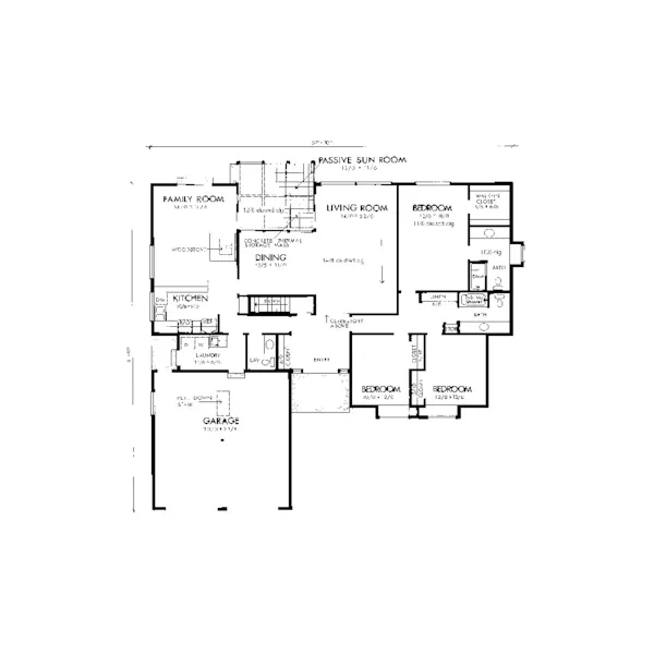 Southern House Plan First Floor - Crider Creek Ranch Home 072D-0731 - Search House Plans and More