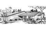 Traditional House Plan Front of Home - Crider Creek Ranch Home 072D-0731 - Search House Plans and More