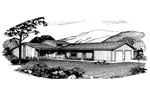 Modern House Plan Front of Home - Mohegan Rustic Contemporary Home 072D-0735 - Shop House Plans and More