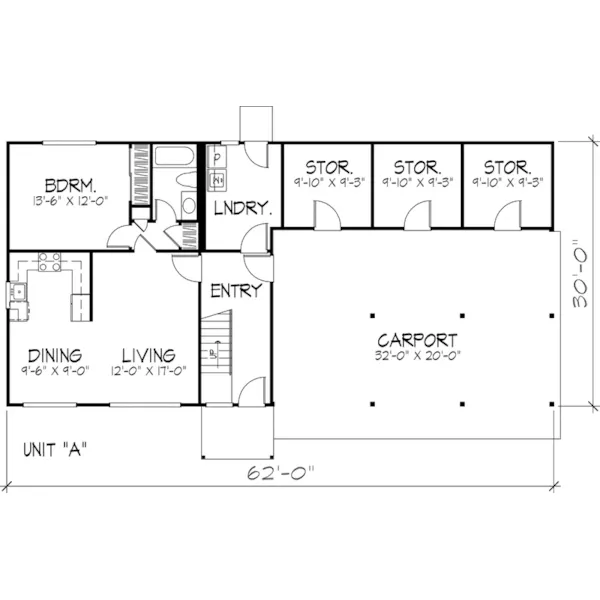 Traditional House Plan First Floor - Kendrick Hollow Triplex 072D-0738 - Search House Plans and More