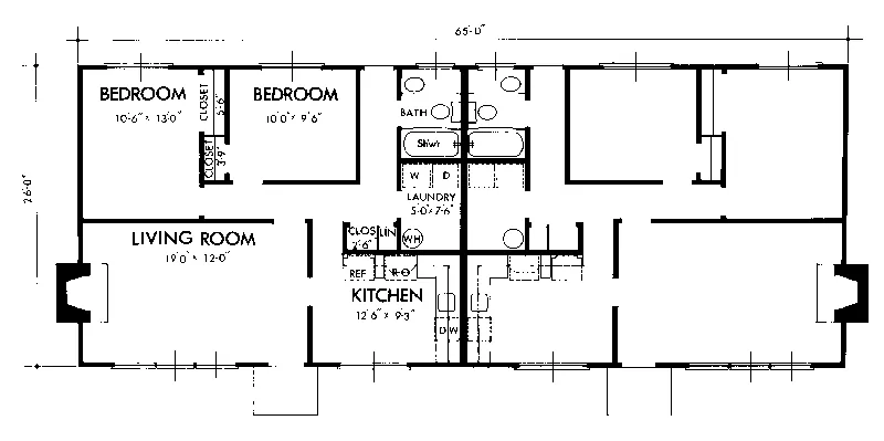 Southern House Plan First Floor - Hampshire Manor Multi-Family 072D-0740 - Search House Plans and More