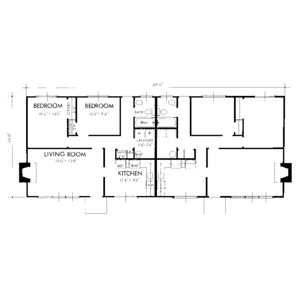 Southern House Plan First Floor - Hampshire Manor Multi-Family 072D-0740 - Search House Plans and More