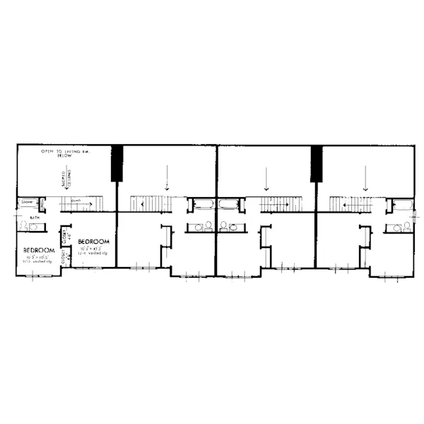 Modern House Plan Second Floor - Kettering Place Fourplex 072D-0742 - Search House Plans and More