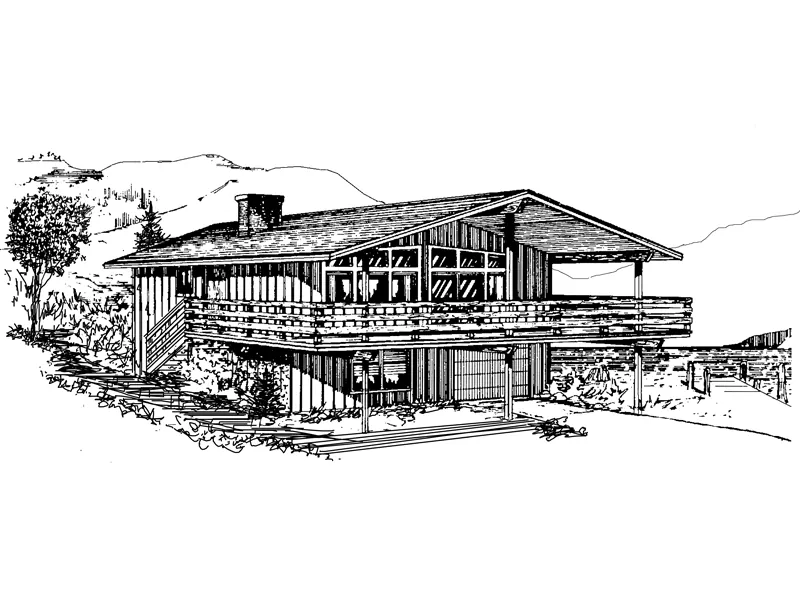 Modern House Plan Front of Home - Montreal Bend Cottage Home 072D-0750 - Shop House Plans and More