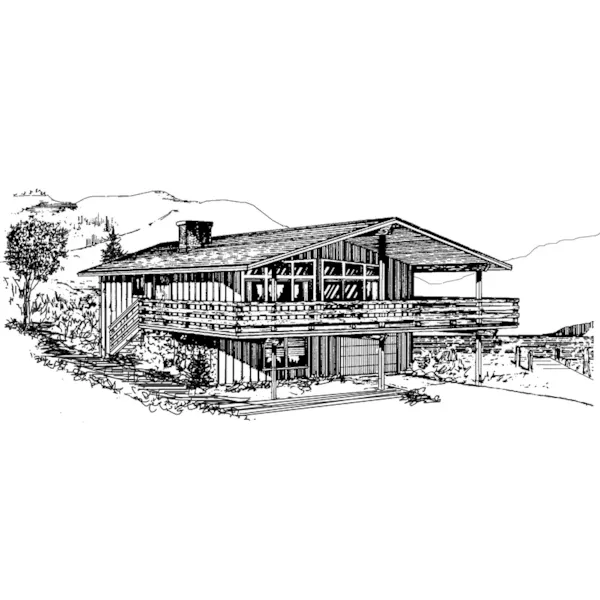 Waterfront House Plan Front of Home - Montreal Bend Cottage Home 072D-0750 - Shop House Plans and More