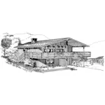 Waterfront House Plan Front of Home - Montreal Bend Cottage Home 072D-0750 - Shop House Plans and More